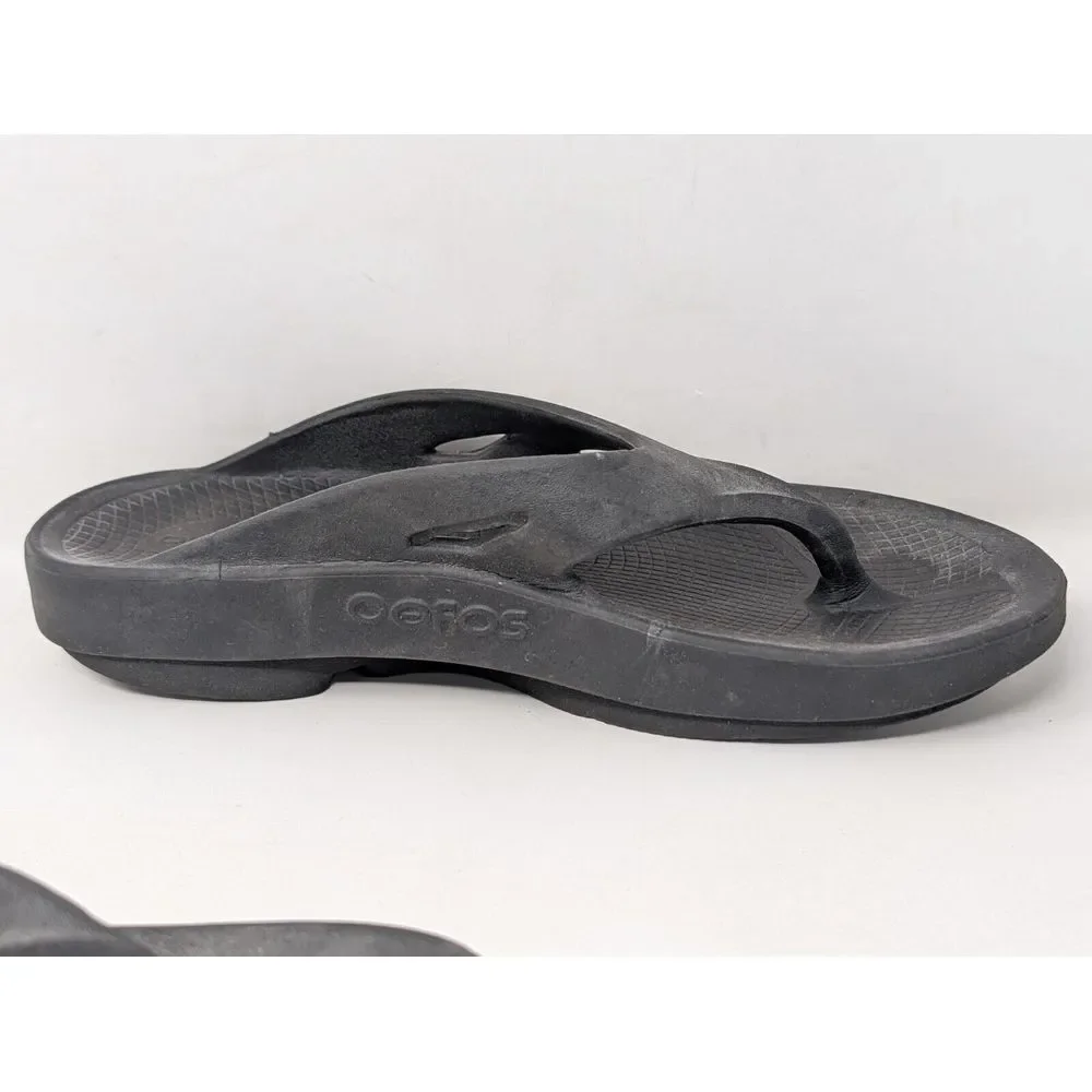 OOFOS OOriginal Recovery Foam Open Toe Sandals Black Men's 9 Women's 11 EU Sz 42